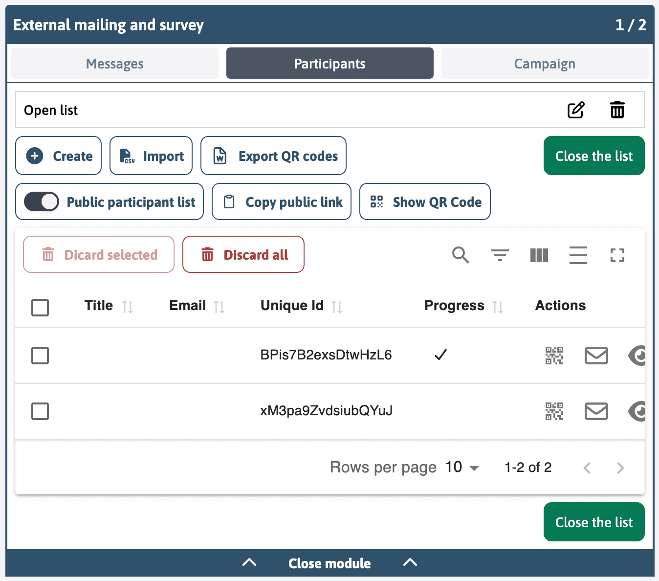 Open Assessments