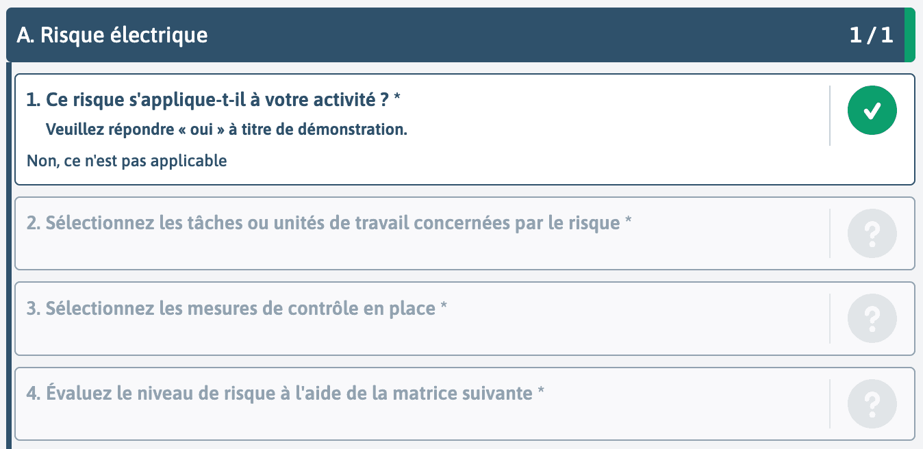 Flux conditionnel dans une évaluation des risques numérique