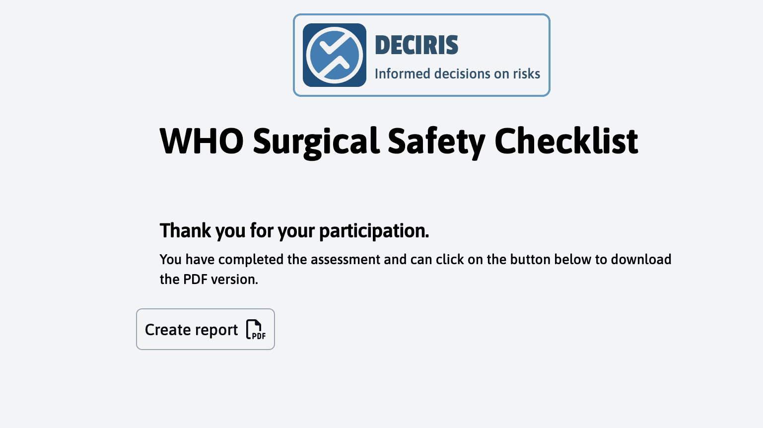 Automated Report Generation with Deciris